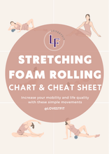 Load image into Gallery viewer, Stretching &amp; Foam Rolling Cheat Sheet